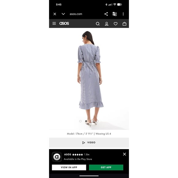 Nobody's Child Women's Sz 12 Dress Delilah Gingham Cotton Cottage Homestead Blue - Picture 14 of 14